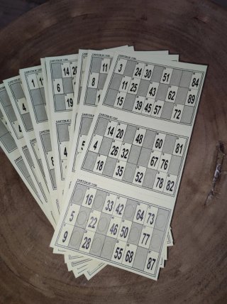 100 Cartones de Bingo Troquelados