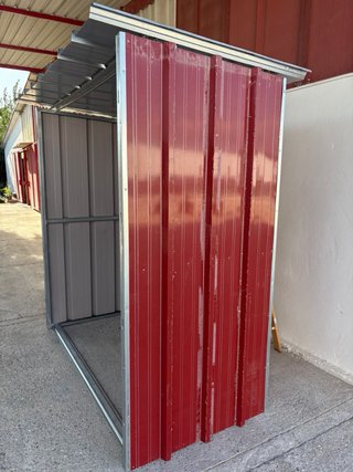 Caseta Metálica Nueva Gris y Roja