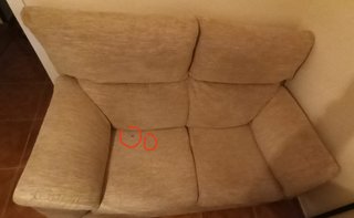 Regalo Sofá cómodo 2 plazas tela beige