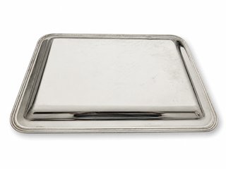Vassoio rettangolare silver plated