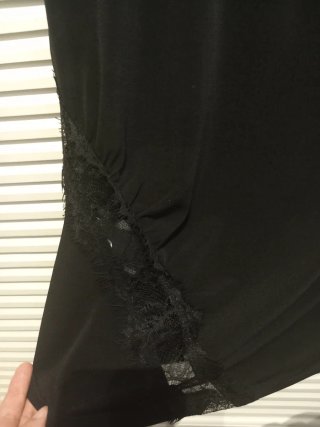 Top Mango Negro Talla M