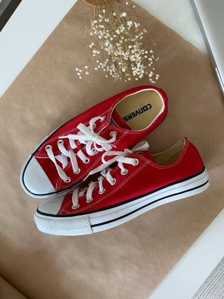 Converse rosse basse donna/uomo taglia 39.5