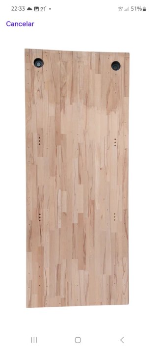 Tablero de mesa de madera sin patas
