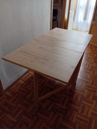 NORDEN Mesa alas abatibles, abedul