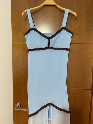 Vestido largo Lady Pipa azul