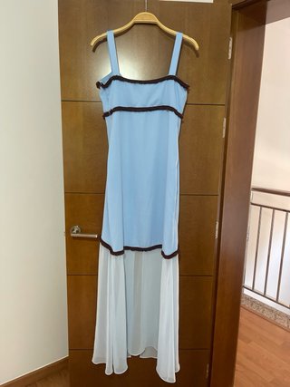 Vestido largo Lady Pipa azul