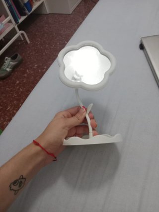 Espejo de sobremesa blanco