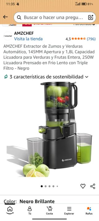 Extractor de zumos Amzchef en frío
