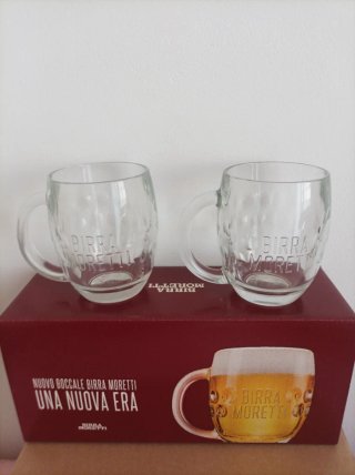 Boccali Birra Moretti - Set 2 Pezzi