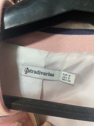 Bomber Stradivarius Rosa e Bianca Taglia S