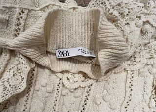 Jersey de hilo Pointelle Ruffled Kni beige