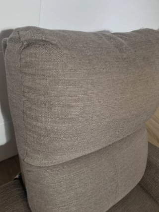 Sillón reclinable tela beige/marrón