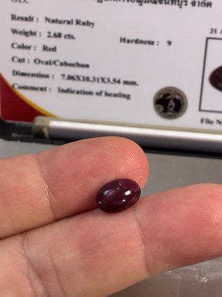 Rubí Africano Natural 2.68 Ct Oval