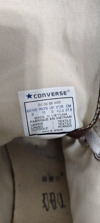 Converse Marrones Unisex Talla 42