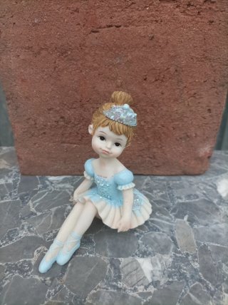 Bomboniera ballerina azzurra con glitter