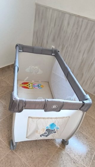 Cuna viaje COMPLETA + doble altura + colchón extra