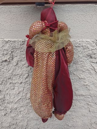 Bambola giullare vintage stile veneziano
