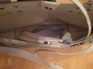 Bolso Zara Gris Metálico