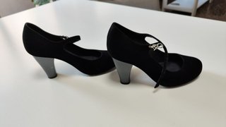 Zapatos tacón negros Melissa talla 39 (Mary Jane)
