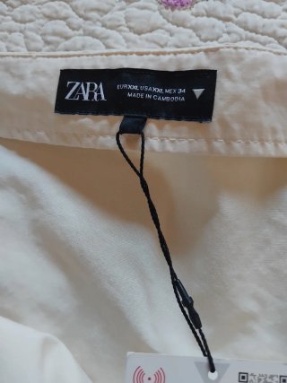 Falda Zara Beige Talla M