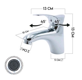 Rubinetto Lavabo Miscelatore Bagno + Tubi Montaggi