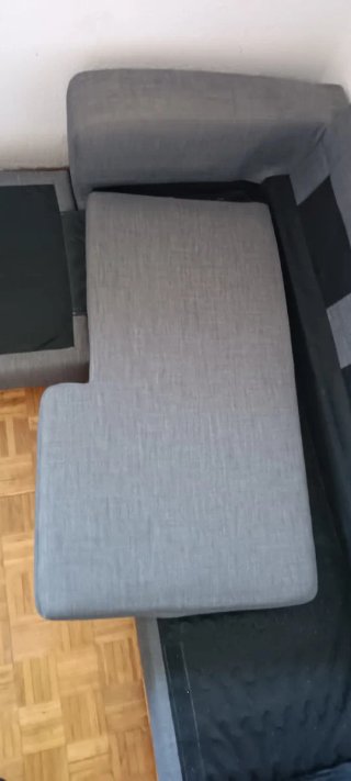 Sofá Chaise Longue Gris Tela