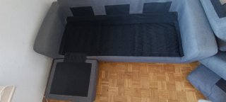 Sofá Chaise Longue Gris Tela