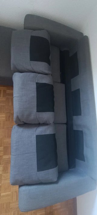 Sofá Chaise Longue Gris Tela