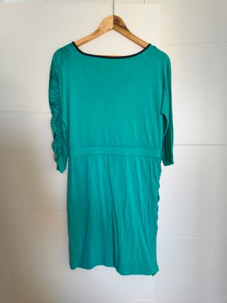 Vestido Koröshi Turquesa Estampado Talla L