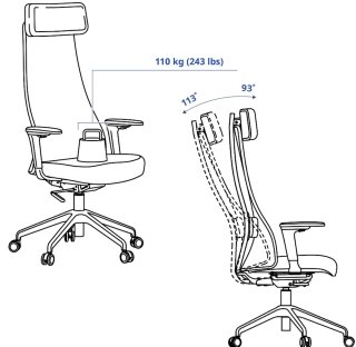 Silla de trabajo JÄRVFJÄLLET (Ikea) con reposabraz