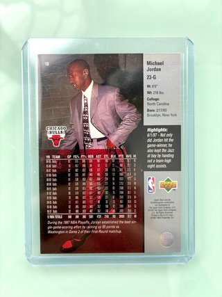 Carta NBA Michael Jordan #18 Upper Deck 1997 USA