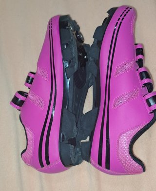 Zapatillas Ciclismo Mujer fucsia y negro Talla 38