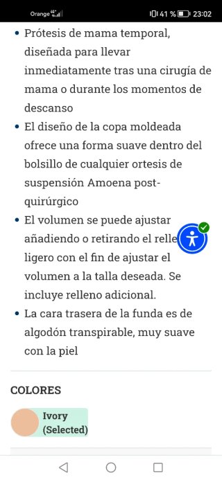 Prótesis Mastectomía Externa