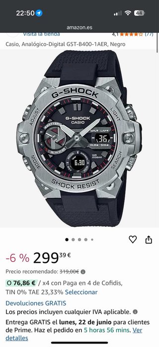Casio G-Shock G-Steel GST-B400-1AER