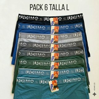 Pack 6 Boxer UOMO Talla L Algodón