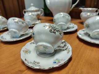 Servizio caffè porcellana decorata