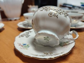 Servizio caffè porcellana decorata