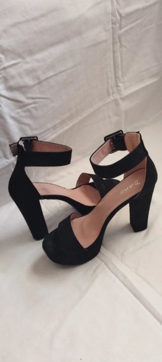 Tacones negros plataforma talla 38