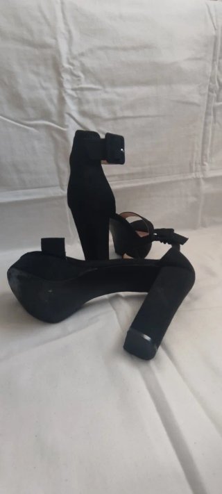 Tacones negros plataforma talla 38