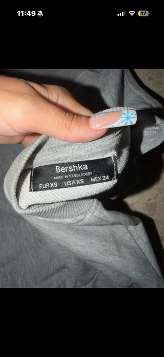 Sudadera corta Brooklyn USA gris