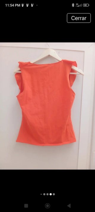 Camiseta Mango Naranja Talla XS