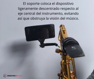 Soporte móvil/tablet saxofón tenor