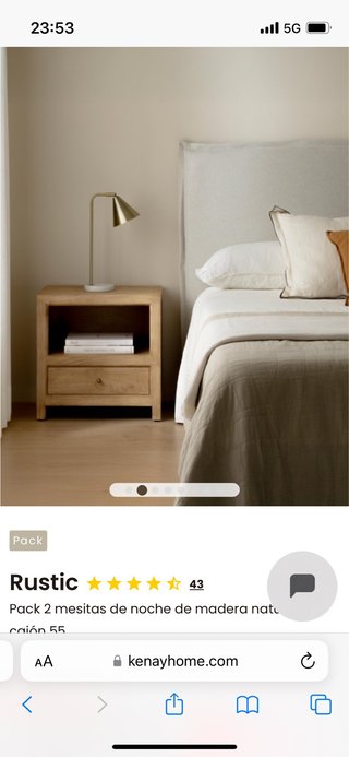 Mesita Noche Madera Rustic