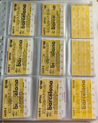 450 Tarjetas Metro Barcelona T-1