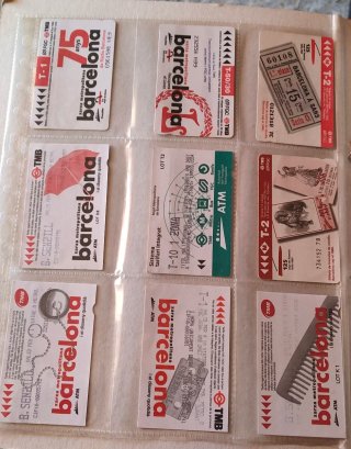 450 Tarjetas Metro Barcelona T-1