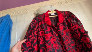 Camicetta elegante nera e rossa