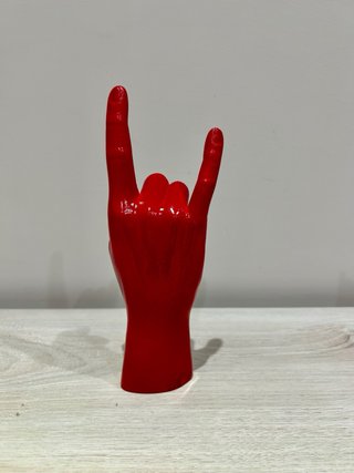 Corna scaramantica rossa da arredo