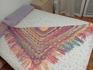 Chal tejido lana multicolor