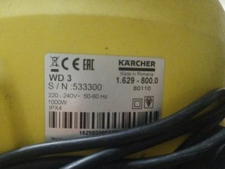 Aspirador Karcher WD 3 Seco/Mojado