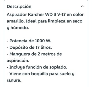 Aspirador Karcher WD 3 Seco/Mojado